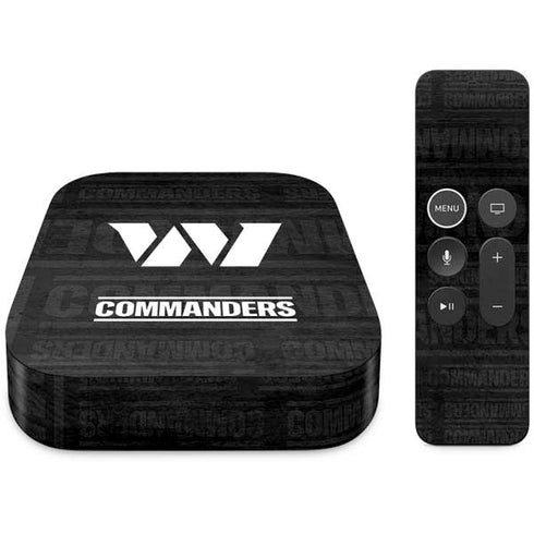 NFL Washington Commanders Black and White Apple TV Skin